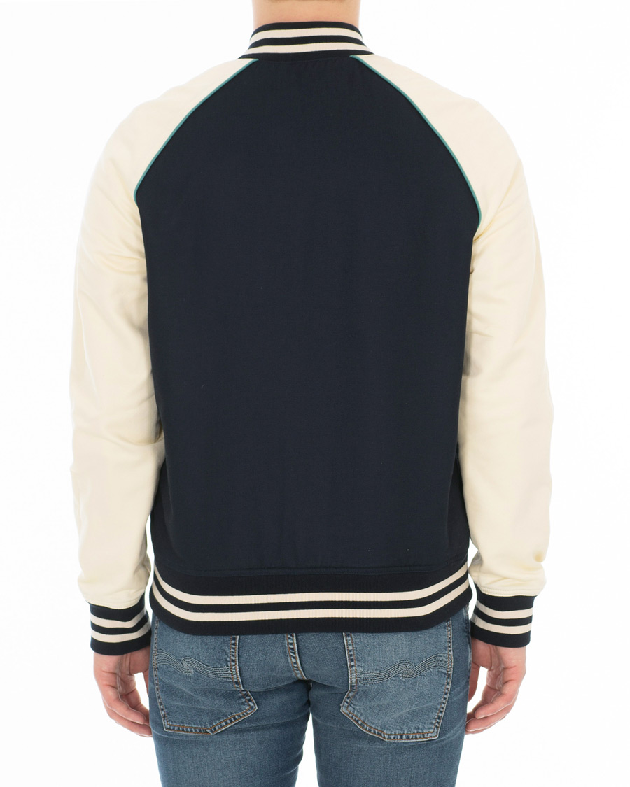 Hombres | Abrigos y chaquetas | Nudie Jeans | Mark Baseball Reversible Jacket White/Navy