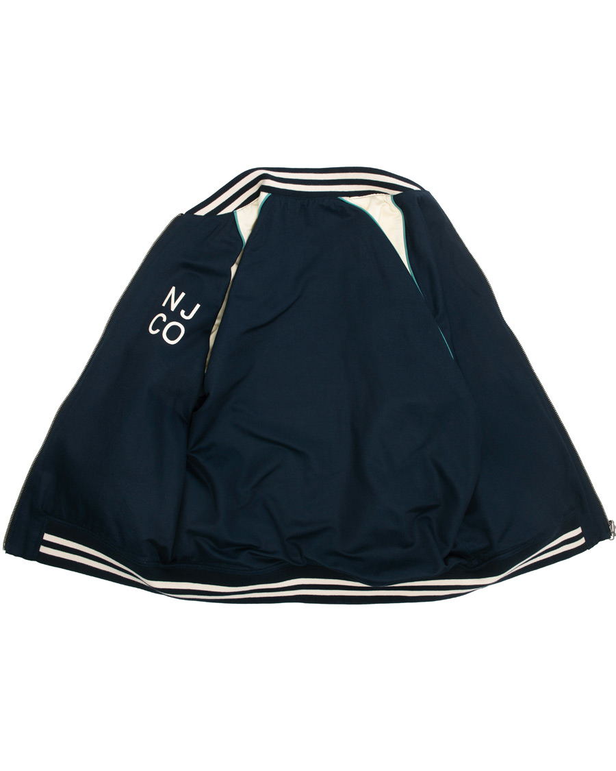 Hombres | Abrigos y chaquetas | Nudie Jeans | Mark Baseball Reversible Jacket White/Navy