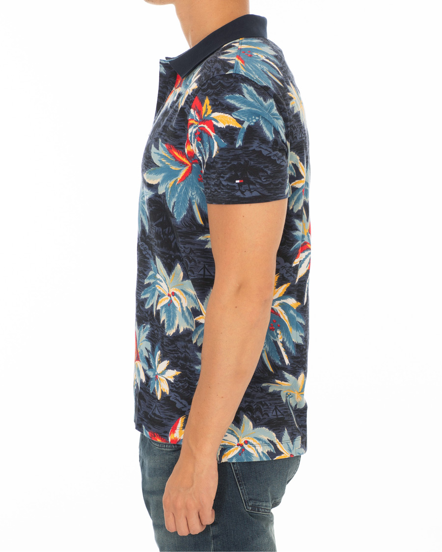 Hombres | Polos | Tommy Hilfiger | All Over Flower Print Polo Vintage Indigo