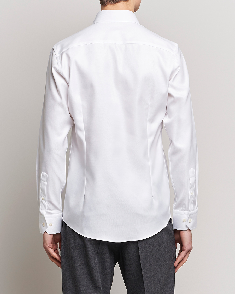 Hombres | Camisas | Eton | Slim Fit Textured Twill Shirt White
