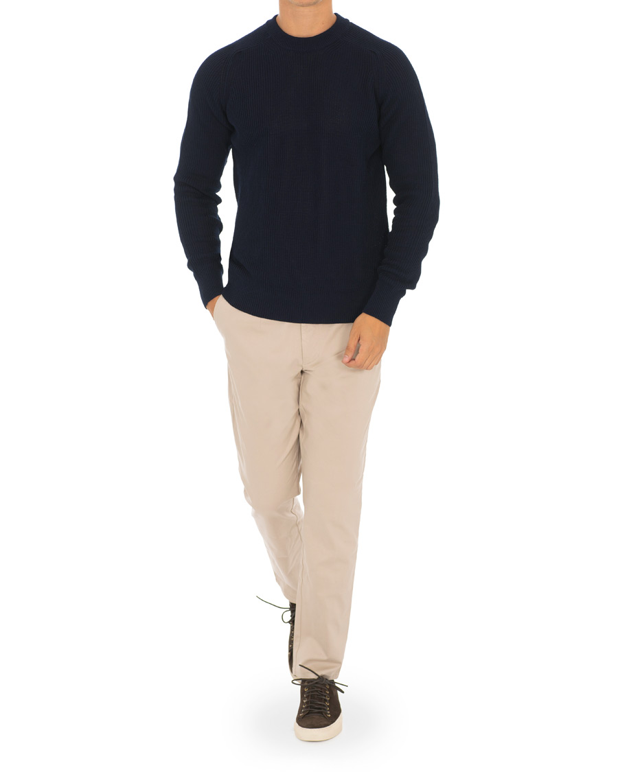 Hombres | Jerséis y prendas de punto | AMI | Fisherman Sweater Marine