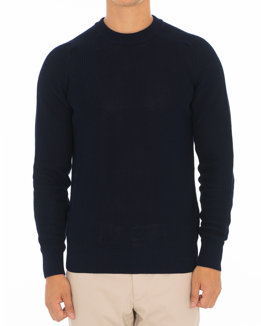 Hombres | Jerséis y prendas de punto | AMI | Fisherman Sweater Marine