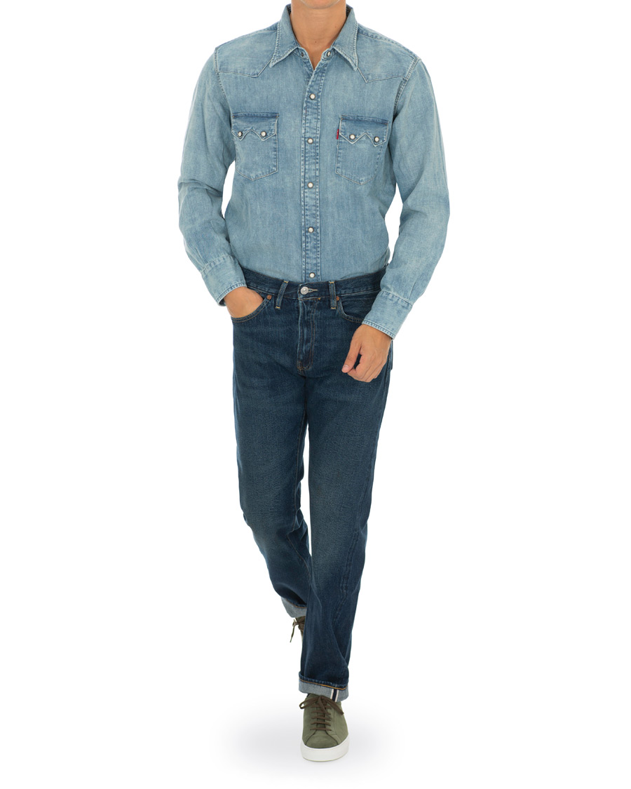 Hombres | Vaqueros | Levi's Vintage Clothing | 1954 Straight Fit 501 Gaslight Jeans Mid Blue
