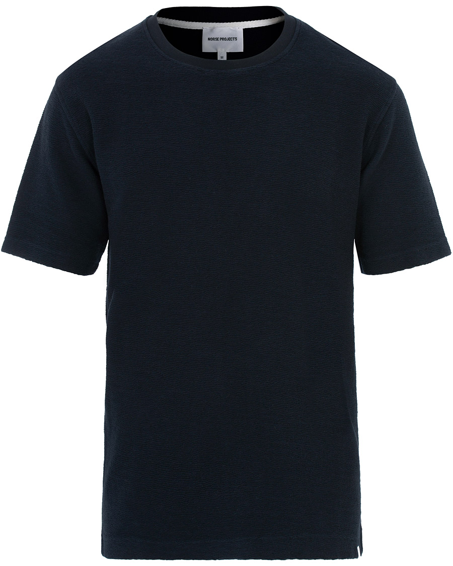Hombres | Camisetas | Norse Projects | Johannes Texture Short Sleeve T-Shirt Dark Navy