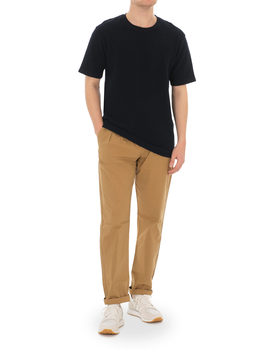 Hombres | Camisetas | Norse Projects | Johannes Texture Short Sleeve T-Shirt Dark Navy