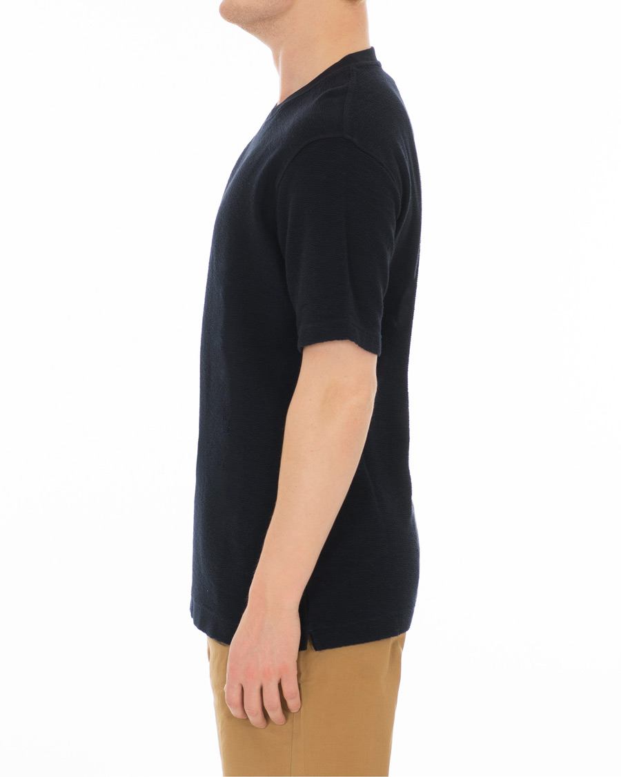 Hombres | Camisetas | Norse Projects | Johannes Texture Short Sleeve T-Shirt Dark Navy