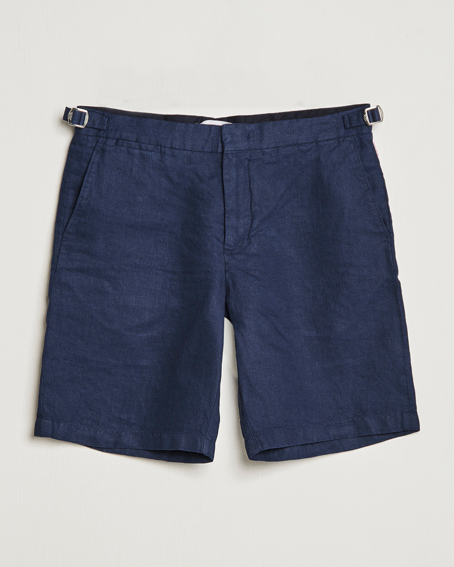Hombres | Pantalones cortos | Orlebar Brown | Norwich Linen Shorts Navy