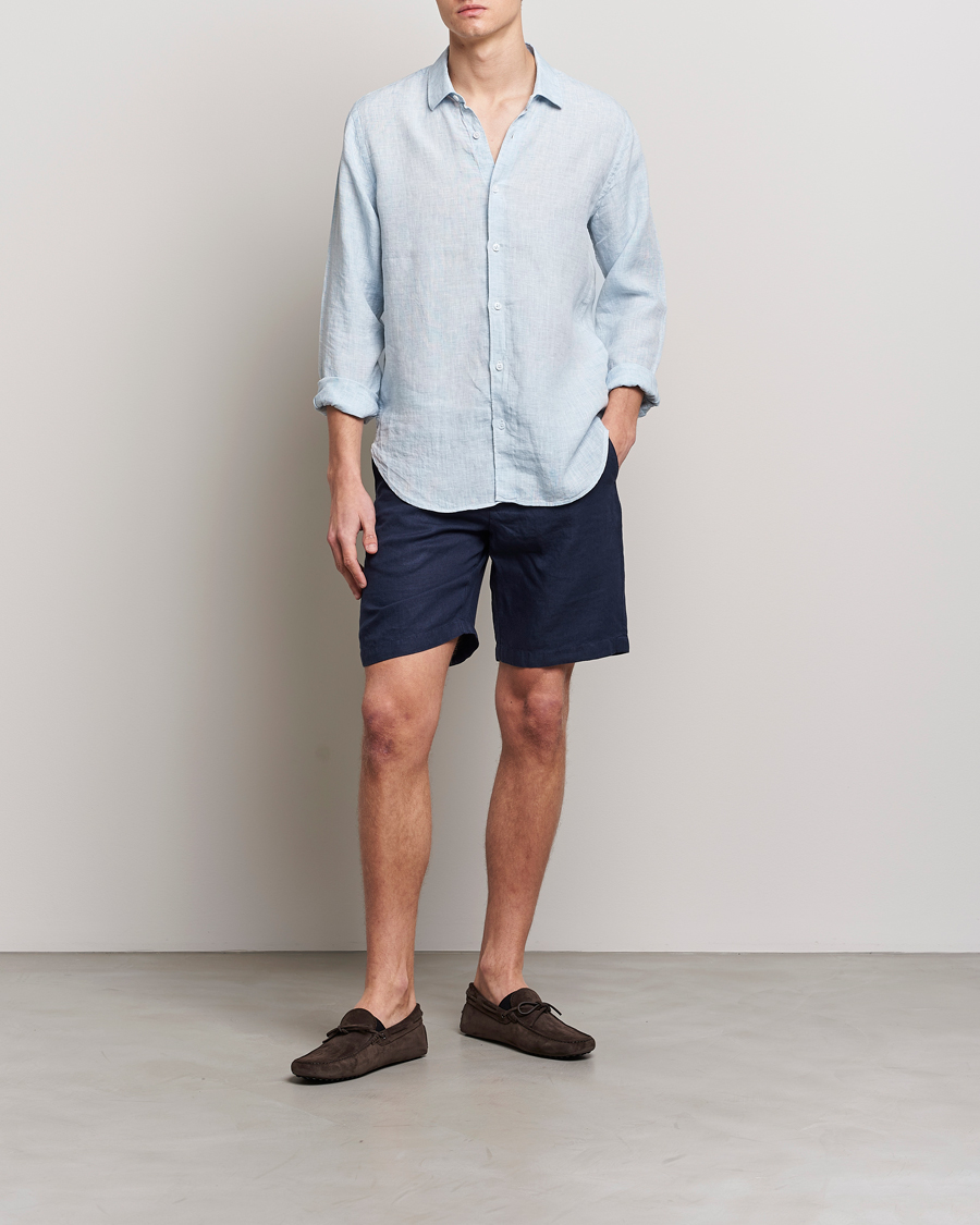 Hombres | Pantalones cortos | Orlebar Brown | Norwich Linen Shorts Navy
