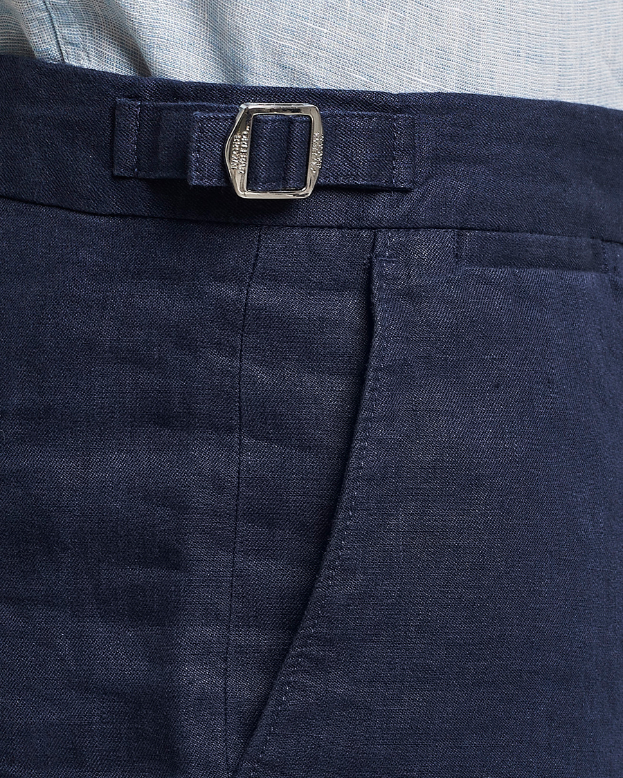 Hombres | Pantalones cortos | Orlebar Brown | Norwich Linen Shorts Navy