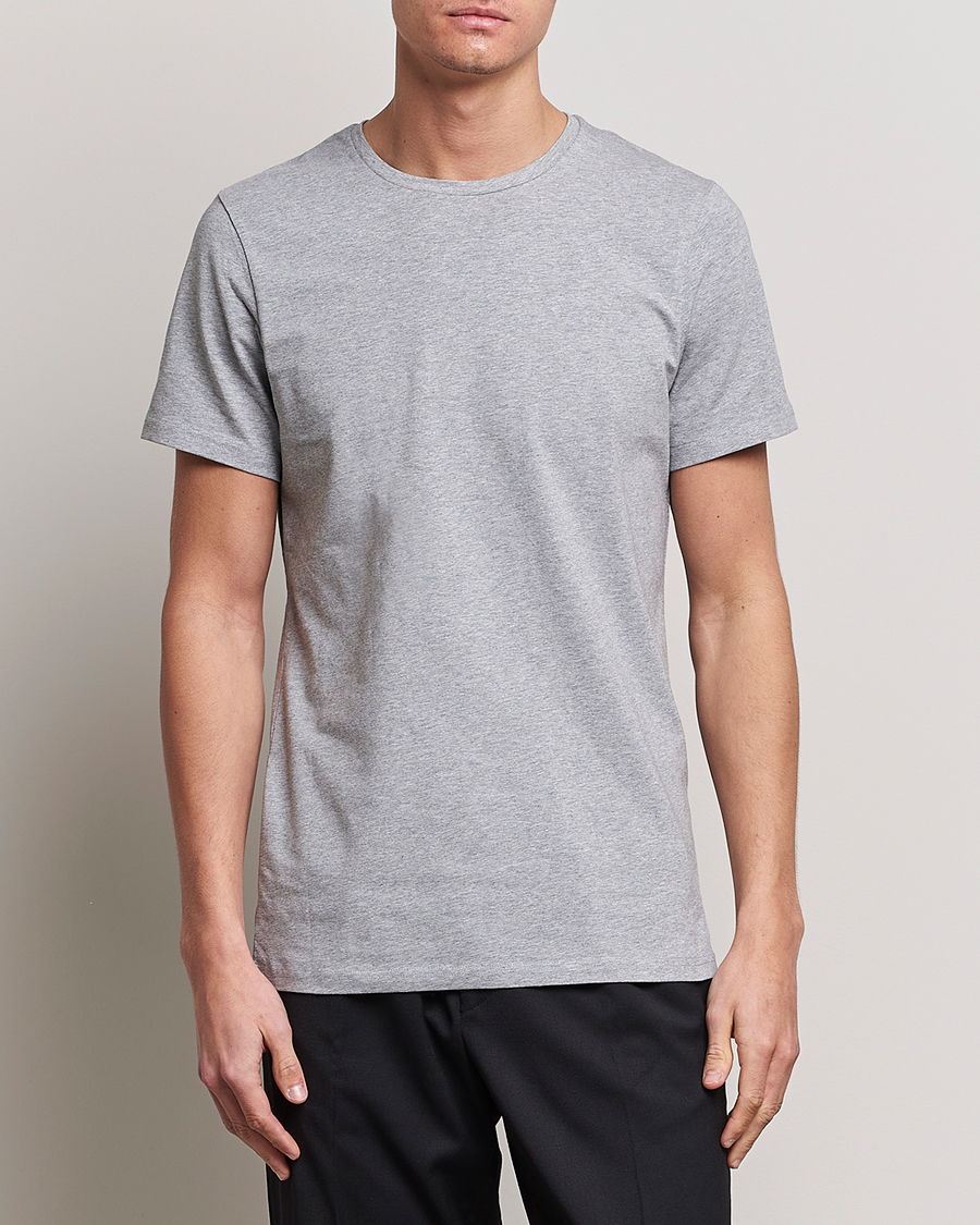 Hombres | Camisetas | Bread & Boxers | 2-Pack Crew Neck Tee Grey Melange