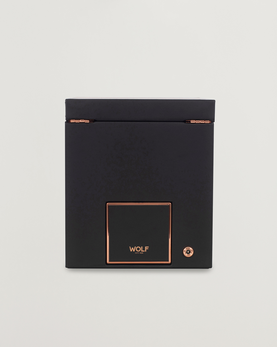 Hombres | Cajas para relojes y joyas | WOLF | Axis Single Winder with Storage Copper