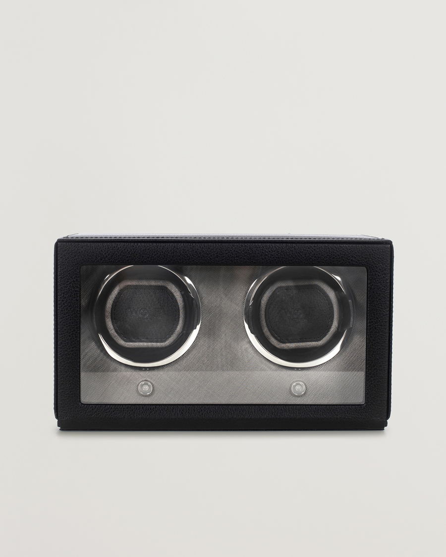 Hombres | Cajas para relojes y joyas | WOLF | Cub Double Winder With Cover Black