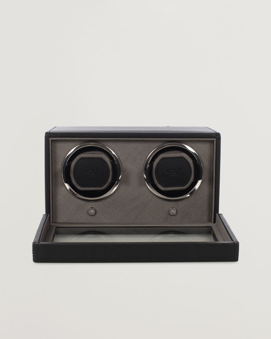Hombres | Cajas para relojes y joyas | WOLF | Cub Double Winder With Cover Black