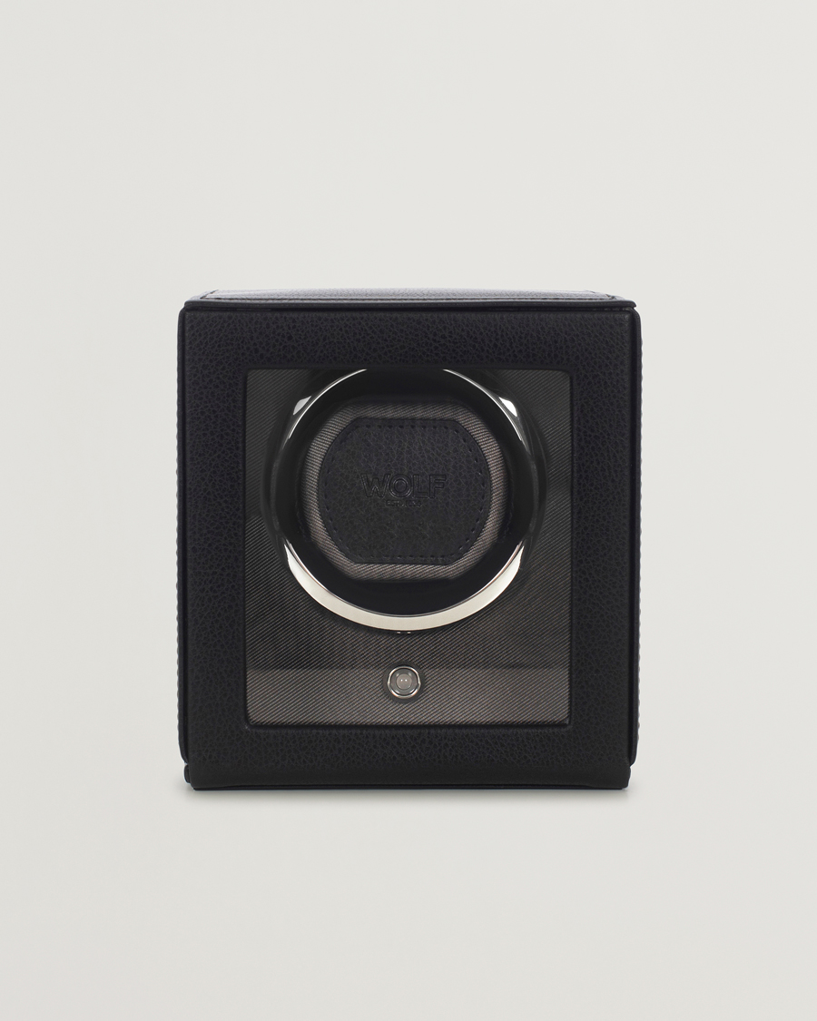 Hombres | Cajas para relojes y joyas | WOLF | Cub Single Winder With Cover Black