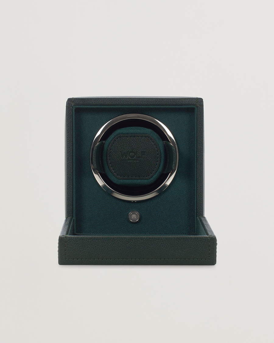 Hombres | Cajas para relojes y joyas | WOLF | Cub Single Winder With Cover Green