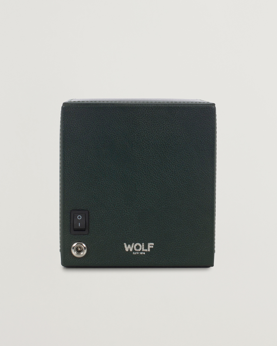 Hombres | Cajas para relojes y joyas | WOLF | Cub Single Winder With Cover Green