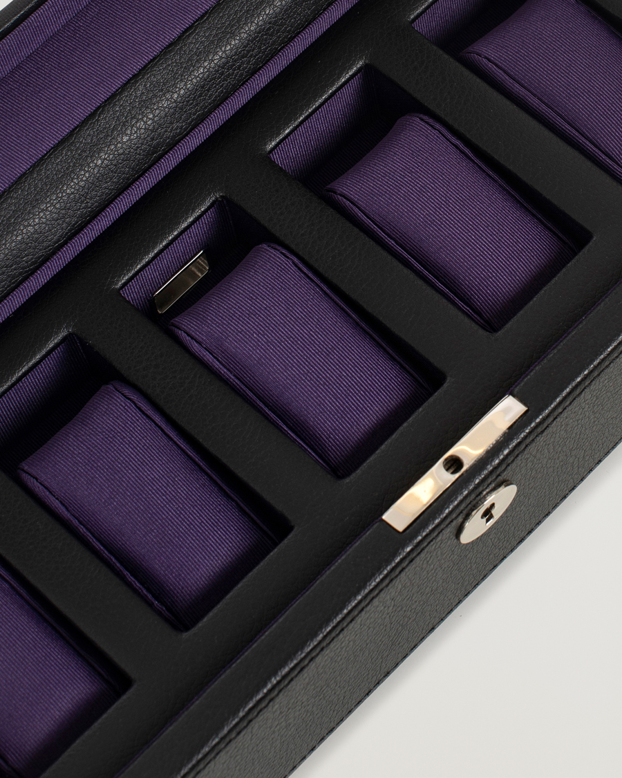 Hombres | Cajas para relojes y joyas | WOLF | Windsor 5 Piece Watch Box Black Purple