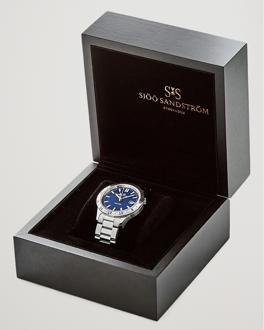 Hombres | Sjöö Sandström Royal Steel Worldtimer 41mm Blue with Steel | Sjöö Sandström | Royal Steel Worldtimer 41mm Blue with Steel