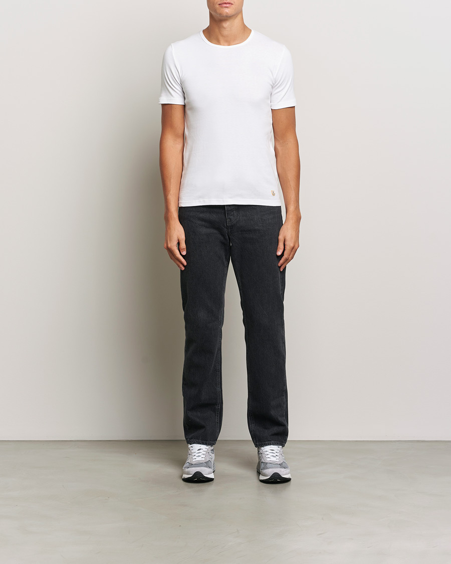 Hombres | Camisetas | Armor-lux | 2-Pack Crew Neck T-Shirt White/Rich Navy