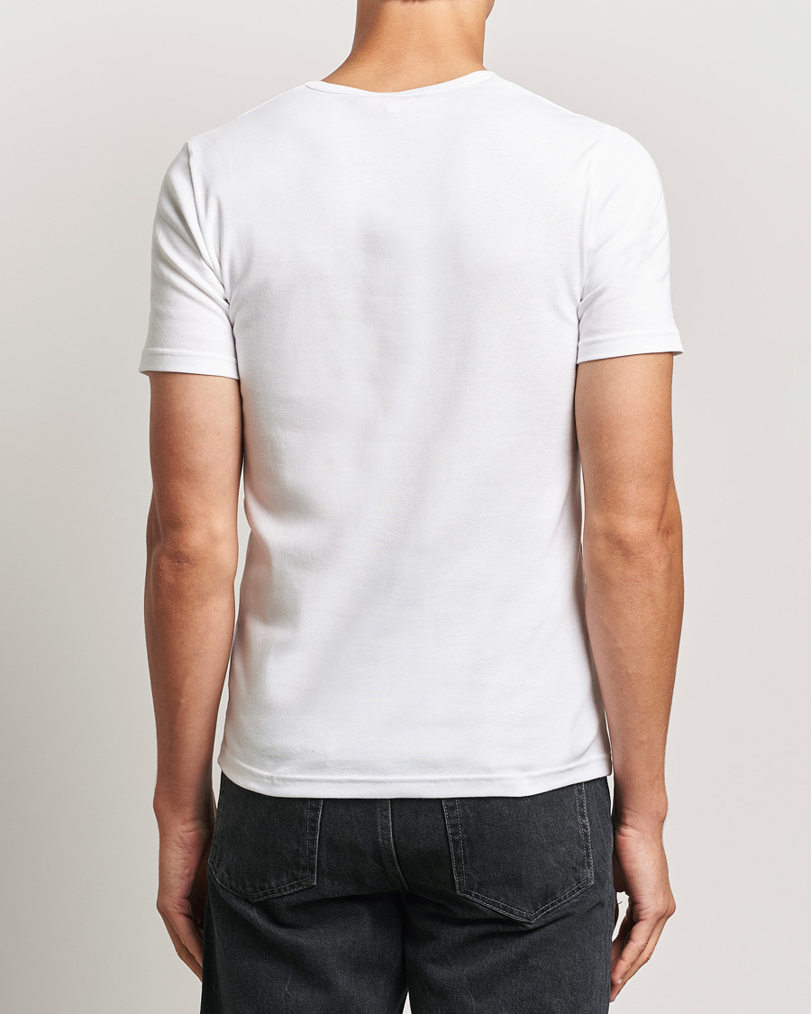 Hombres | Camisetas | Armor-lux | 2-Pack Crew Neck T-Shirt White/Grey Melange