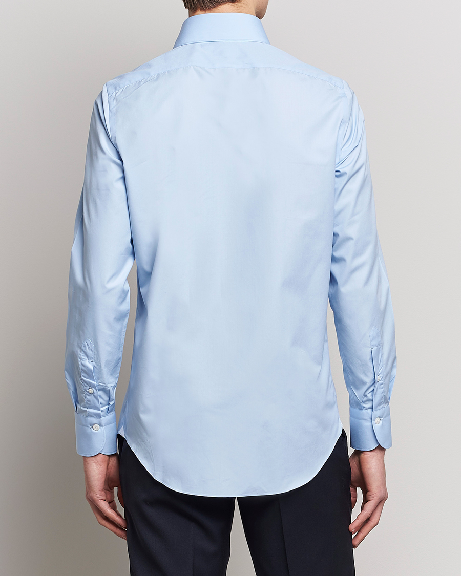 Hombres | Camisas | Finamore Napoli | Milano Slim Fit Classic Shirt Light Blue