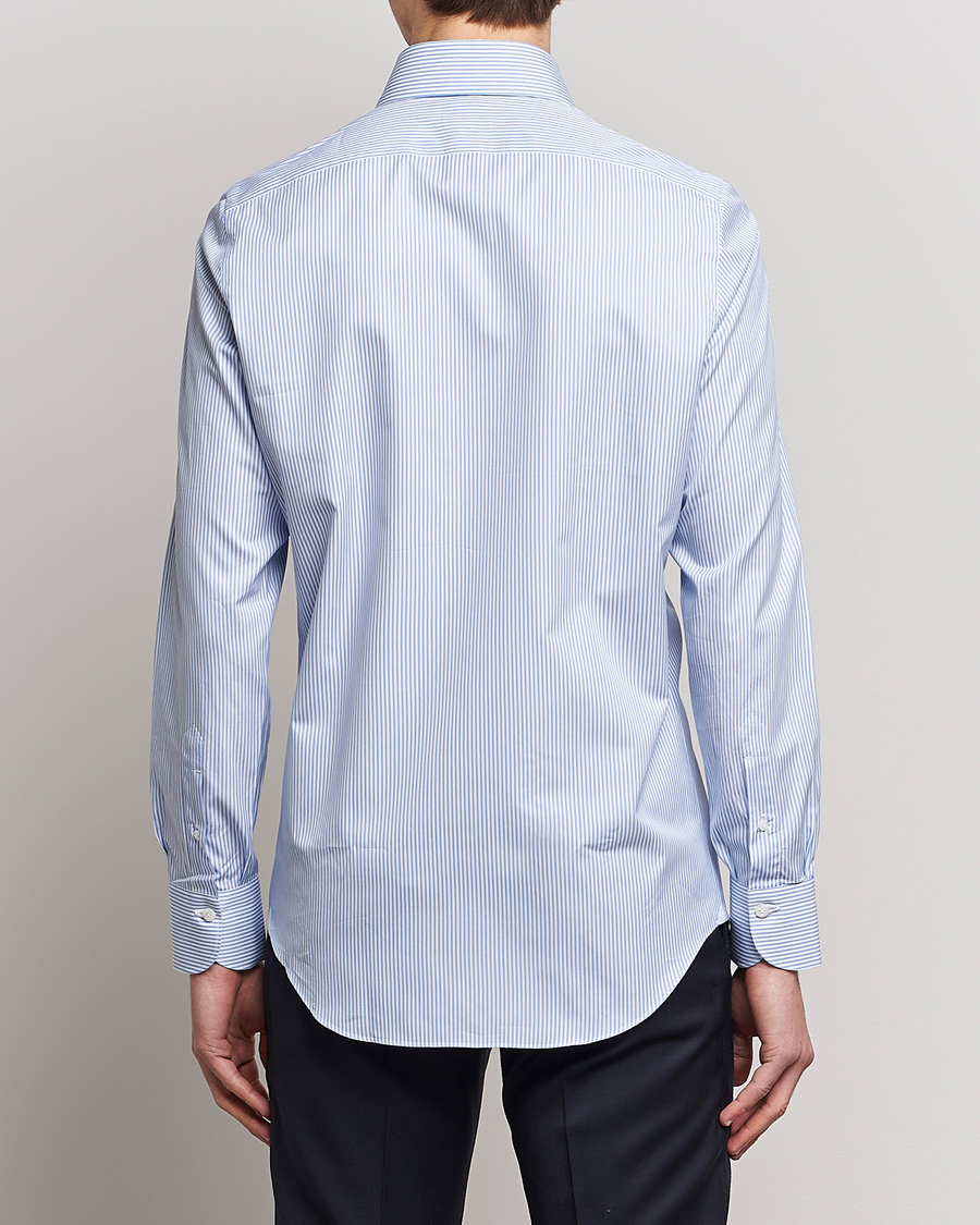 Hombres | Camisas | Finamore Napoli | Milano Slim Fit Classic Shirt Blue