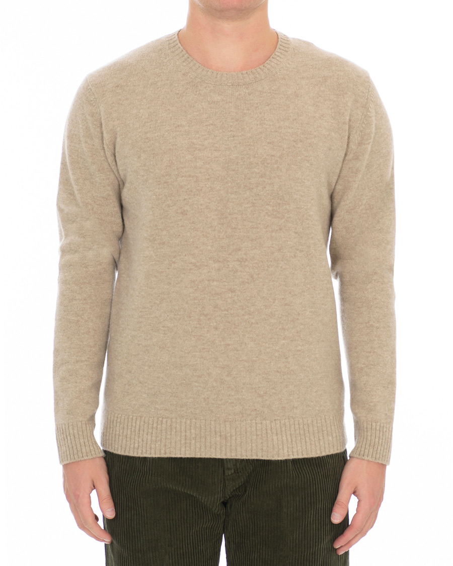 Hombres | Jerséis y prendas de punto | Altea | Virgin Wool Crew Neck Sweater Sand