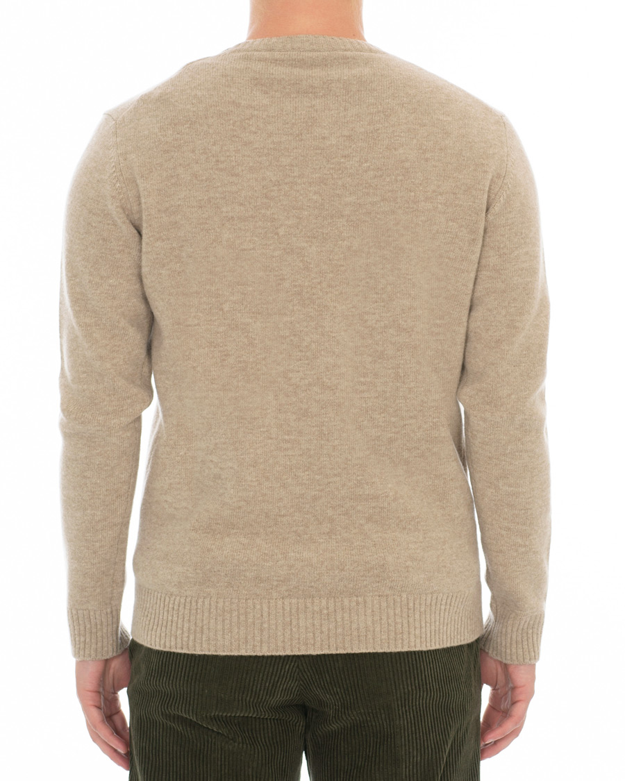 Hombres | Jerséis y prendas de punto | Altea | Virgin Wool Crew Neck Sweater Sand