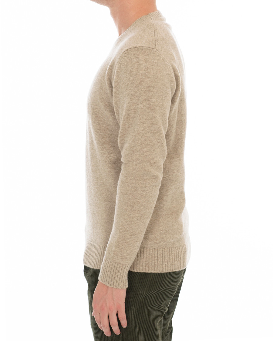Hombres | Jerséis y prendas de punto | Altea | Virgin Wool Crew Neck Sweater Sand
