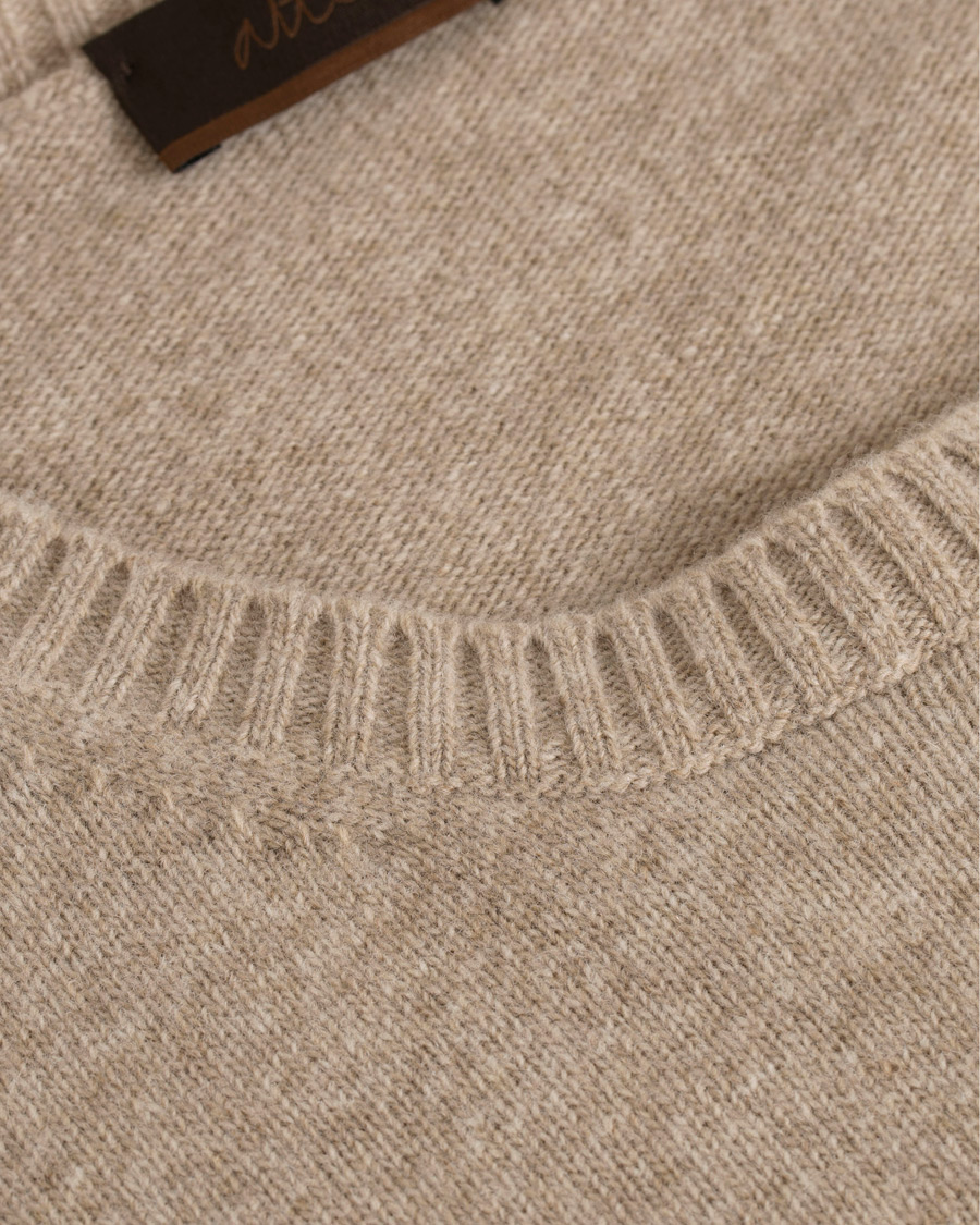 Hombres | Jerséis y prendas de punto | Altea | Virgin Wool Crew Neck Sweater Sand