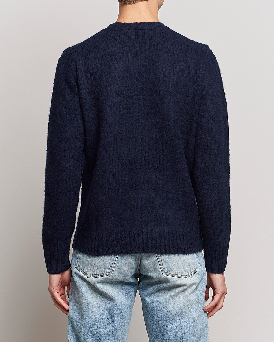 Hombres | Jerséis y prendas de punto | Aspesi | Brushed Shetland Sweater Navy