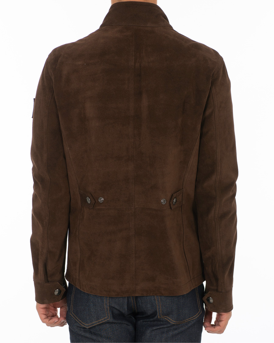 Hombres | Abrigos y chaquetas | Belstaff | Denesmere Suede Field Jacket Chocolate Brown