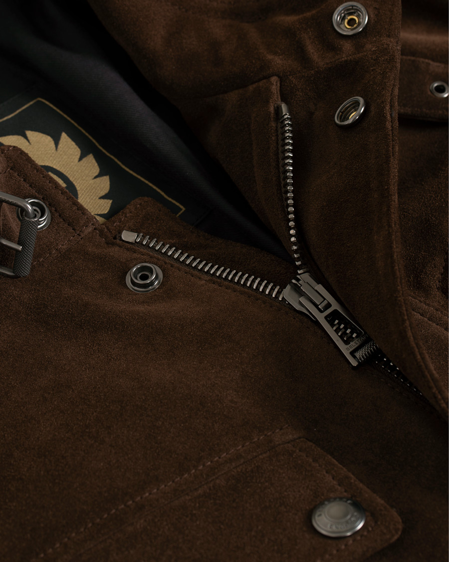 Hombres | Abrigos y chaquetas | Belstaff | Denesmere Suede Field Jacket Chocolate Brown