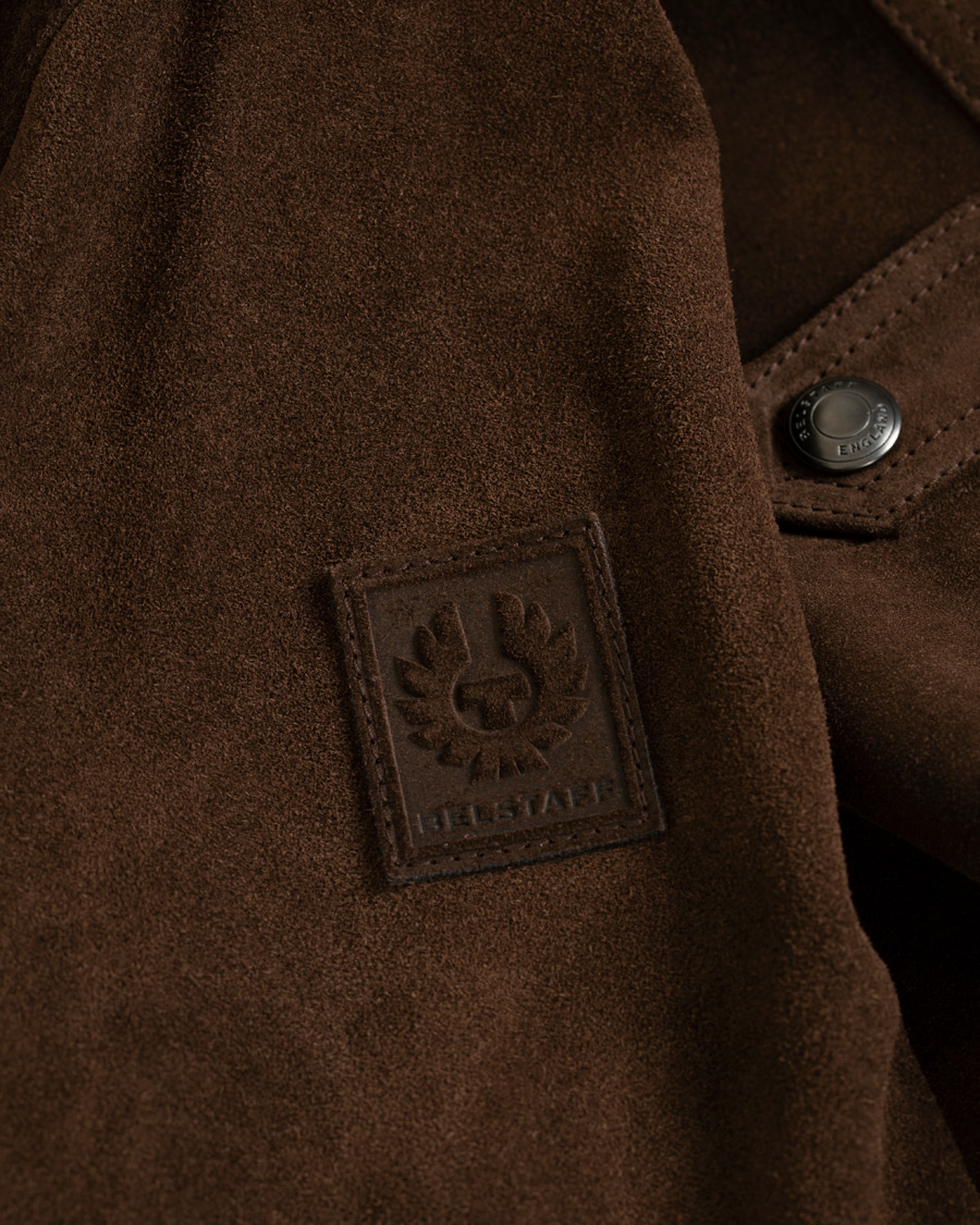 Hombres | Abrigos y chaquetas | Belstaff | Denesmere Suede Field Jacket Chocolate Brown