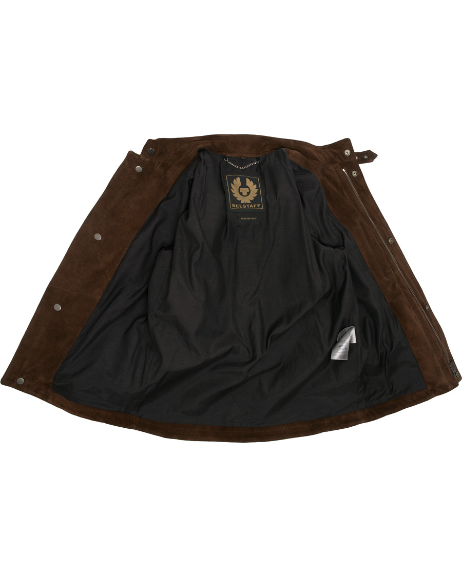 Hombres | Abrigos y chaquetas | Belstaff | Denesmere Suede Field Jacket Chocolate Brown