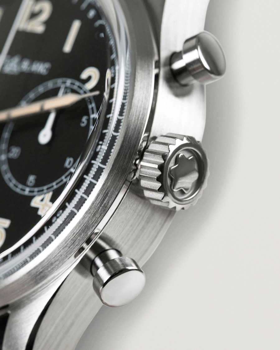 Hombres | Montblanc 1858 Steel Automatic Chronograph 42mm Black Dial | Montblanc | 1858 Steel Automatic Chronograph 42mm Black Dial