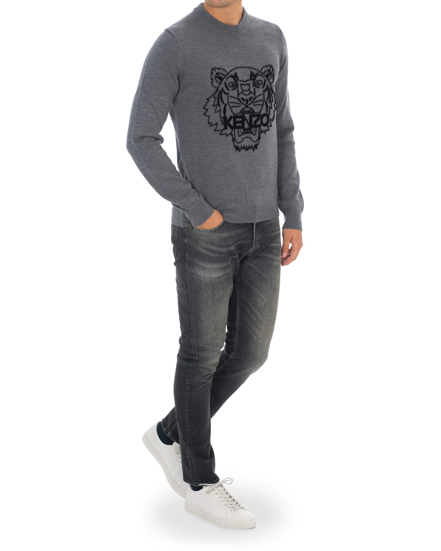 Hombres | Jerséis y prendas de punto | KENZO | Tiger Head Jumper Grey