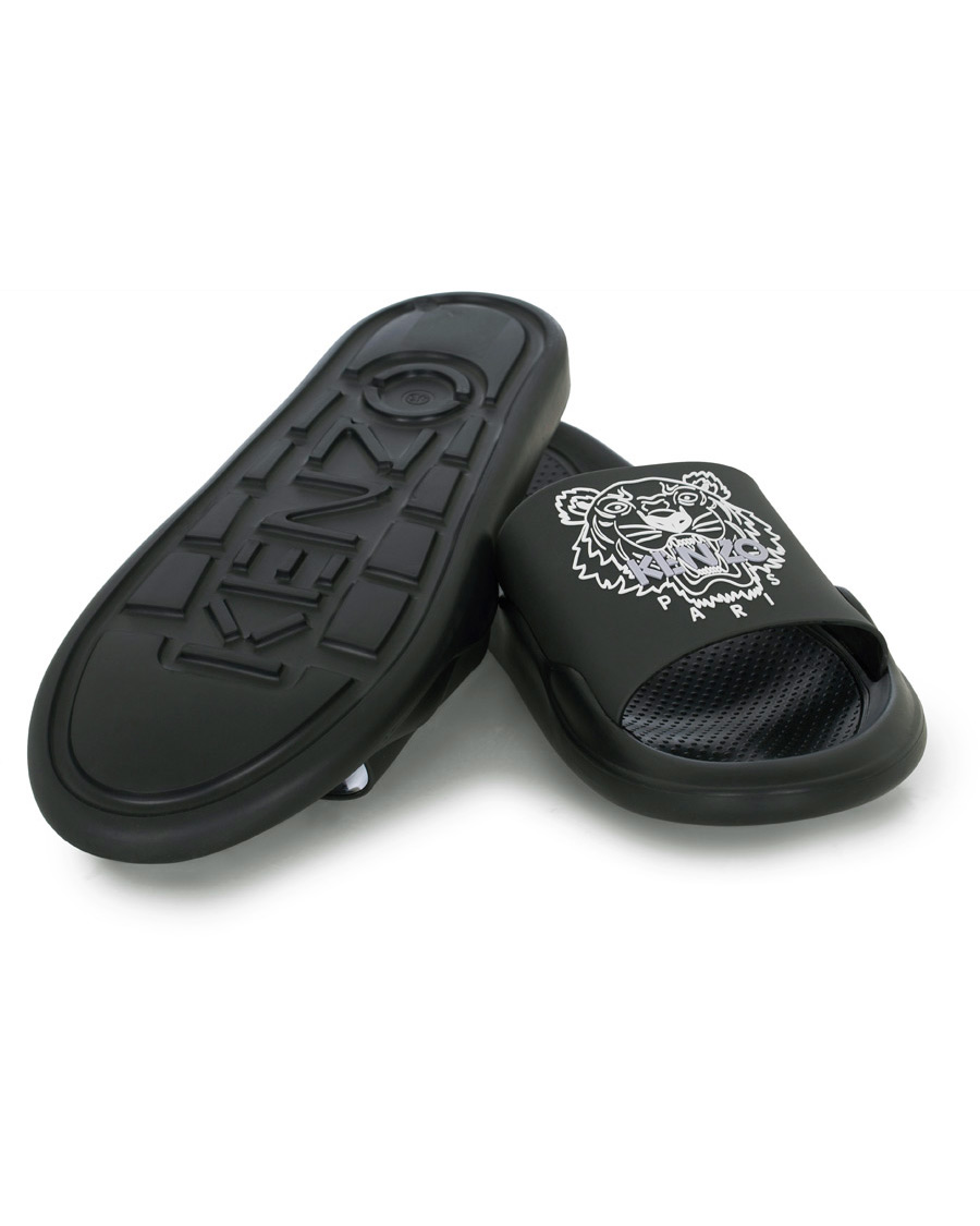 Hombres | KENZO Pool Mule Tiger Head Black | KENZO | Pool Mule Tiger Head Black
