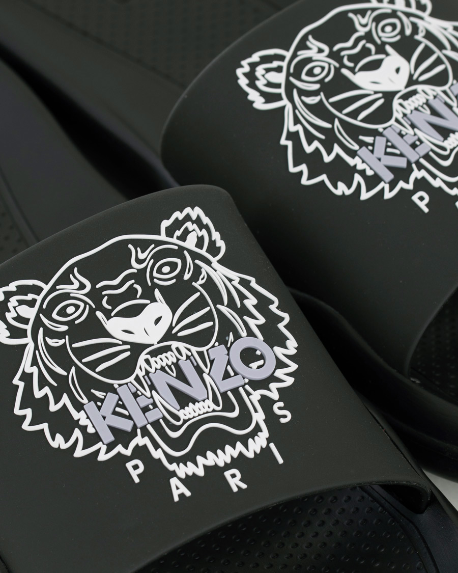 Hombres | KENZO Pool Mule Tiger Head Black | KENZO | Pool Mule Tiger Head Black