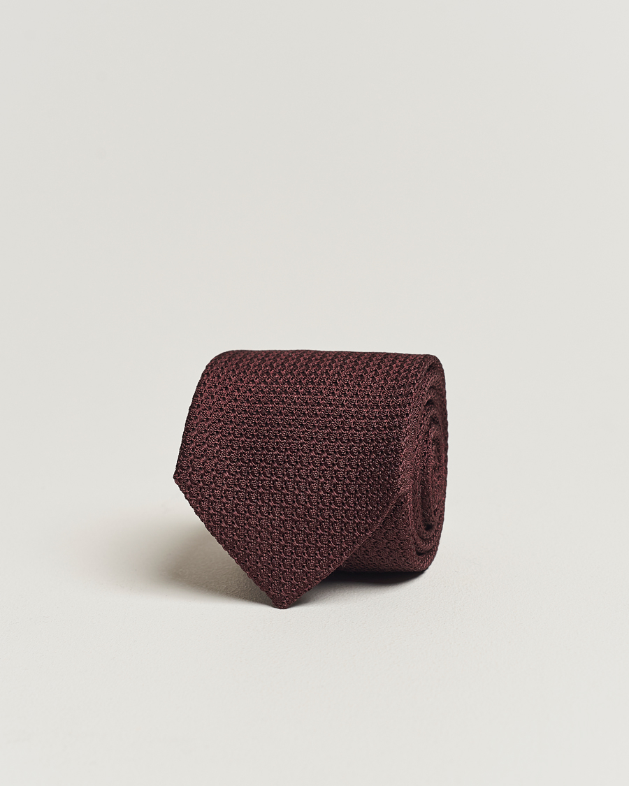 Hombres | Corbatas | Amanda Christensen | Silk Grenadine 8 cm Tie Wine