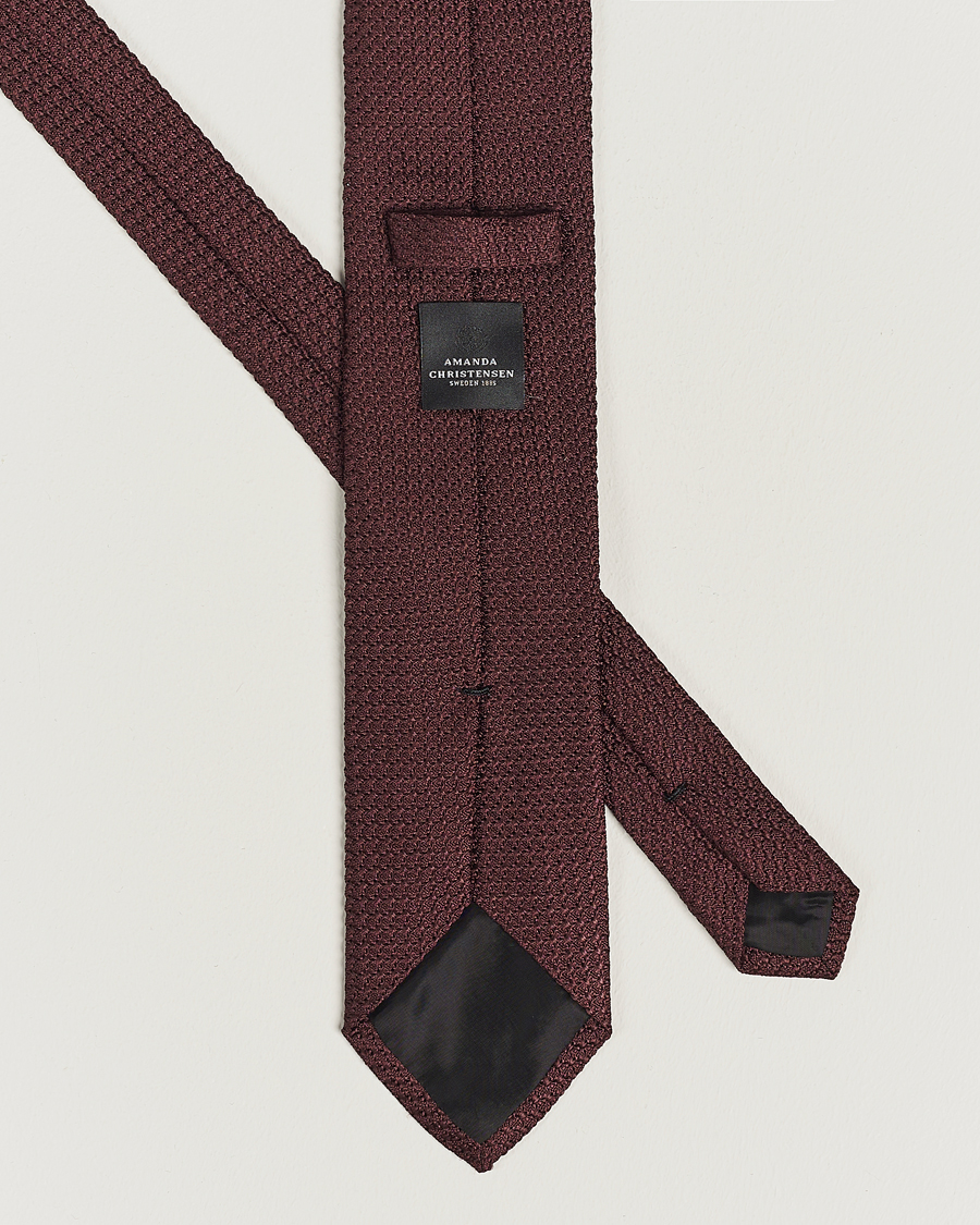 Hombres | Amanda Christensen Silk Grenadine 8 cm Tie Wine | Amanda Christensen | Silk Grenadine 8 cm Tie Wine
