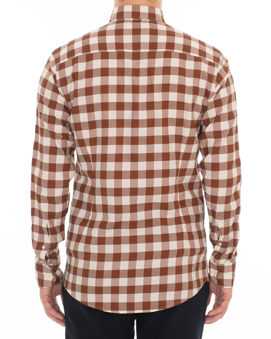 Hombres | Camisas | Eton | Slim Fit Twill Button Under Shirt Red/White
