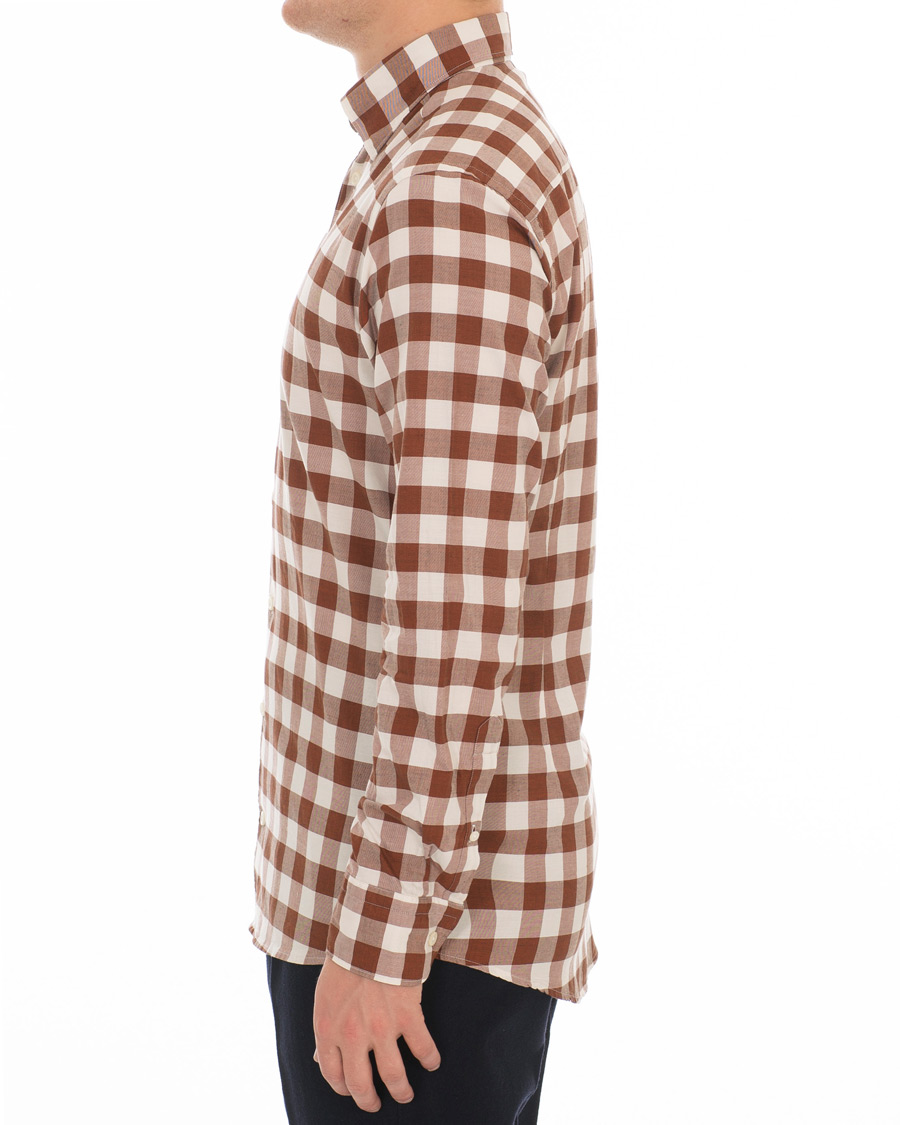 Hombres | Camisas | Eton | Slim Fit Twill Button Under Shirt Red/White