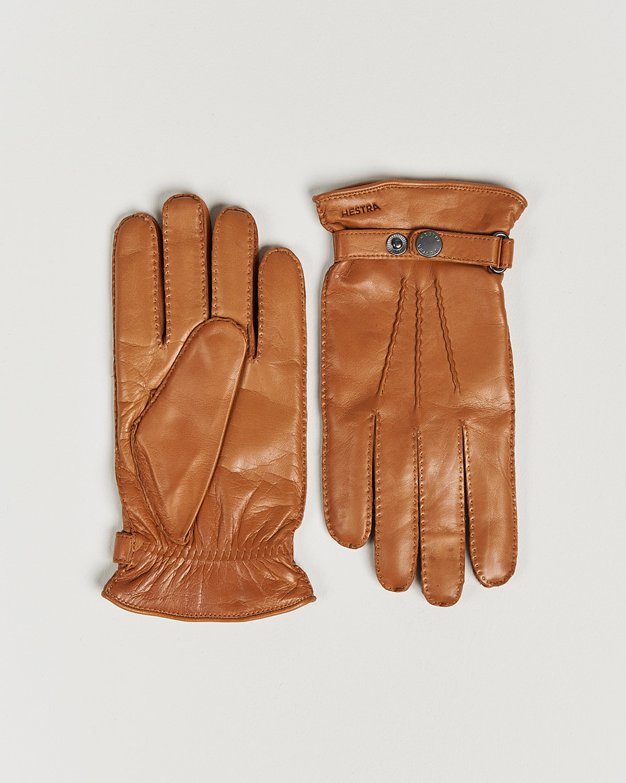 Hombres | Guantes | Hestra | Jake Wool Lined Buckle Glove Cognac