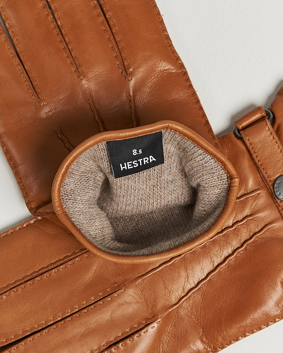 Hombres | Guantes | Hestra | Jake Wool Lined Buckle Glove Cognac