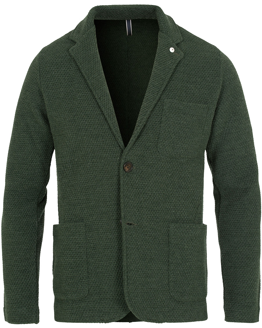 Hombres | Blazers | L.B.M. 1911 | Knitted Cardigan Blazer Green