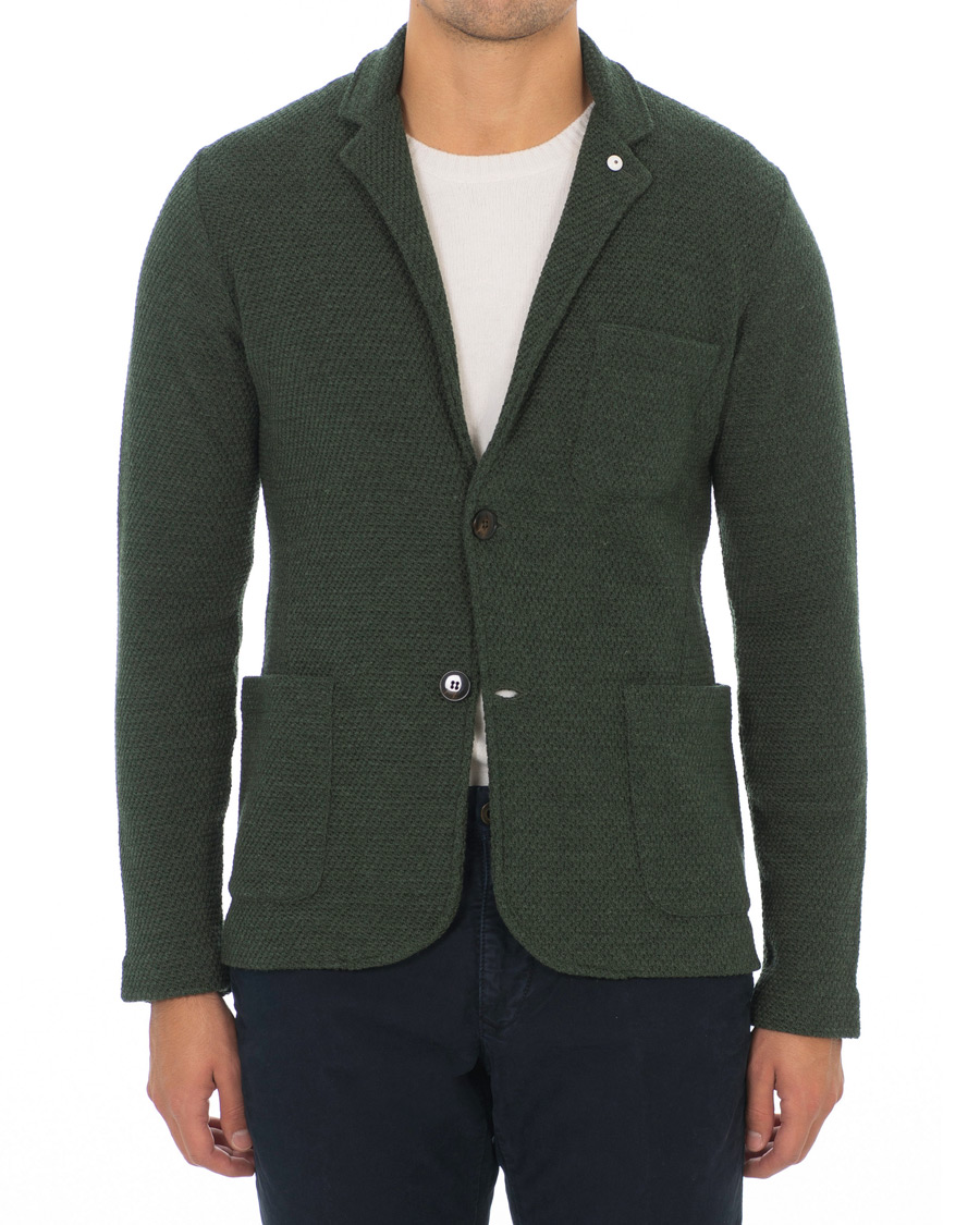 Hombres | Blazers | L.B.M. 1911 | Knitted Cardigan Blazer Green