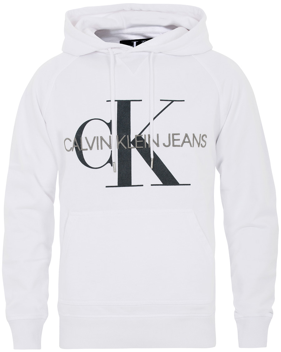 Hombres | Jerséis y prendas de punto | Calvin Klein Jeans | Washed Monogram Hoodie White