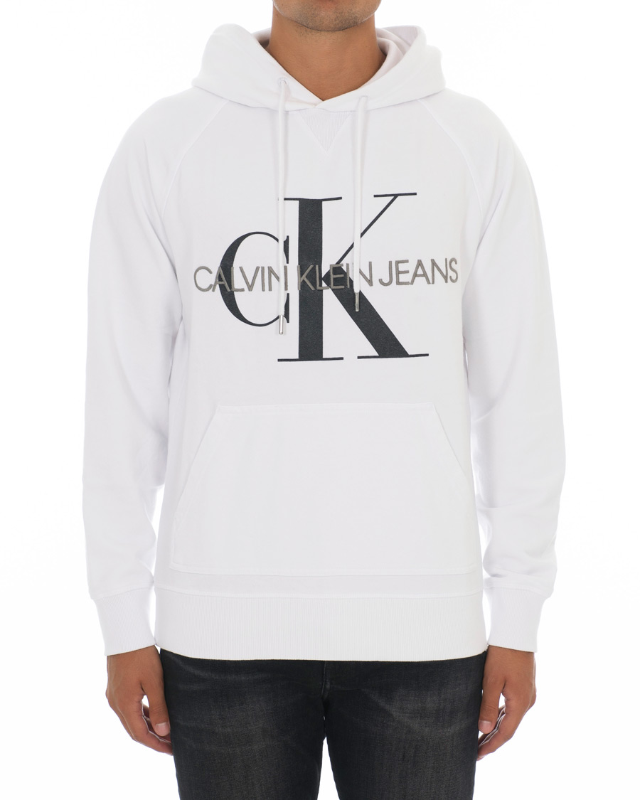 Hombres | Jerséis y prendas de punto | Calvin Klein Jeans | Washed Monogram Hoodie White