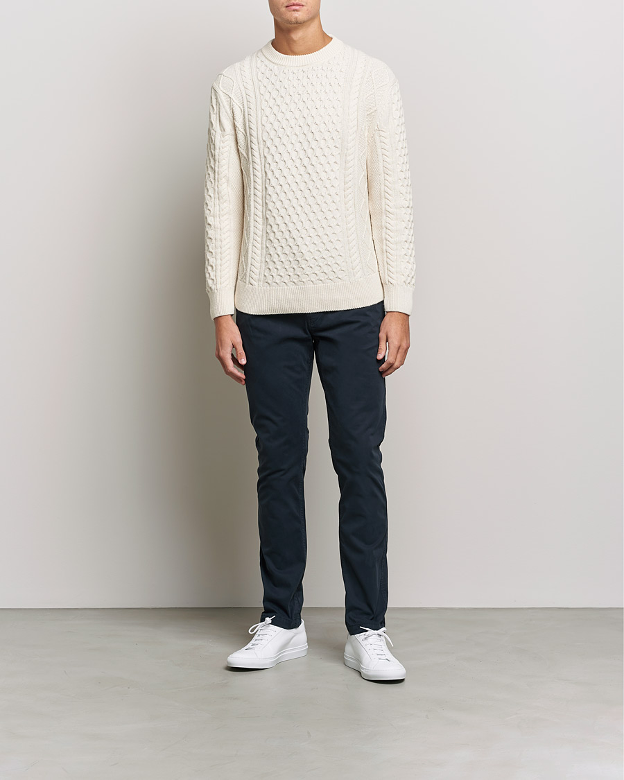 Hombres | Pantalones | NN07 | Marco Slim Fit Stretch Chinos Navy Blue